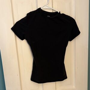 SKIMS Black Short Sleeve Tee